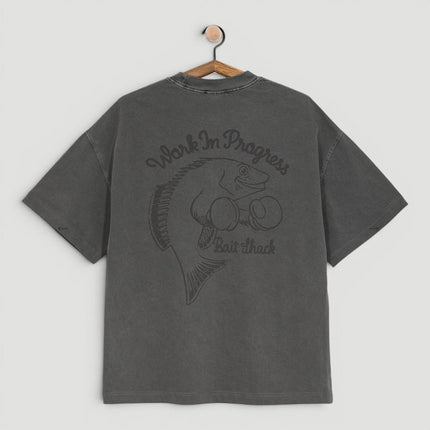Mens T-Shirts Premium Brand Charcoal Grey Short Sleeve Cotton Graphic Boxy Fit - Quality Brands Outlet