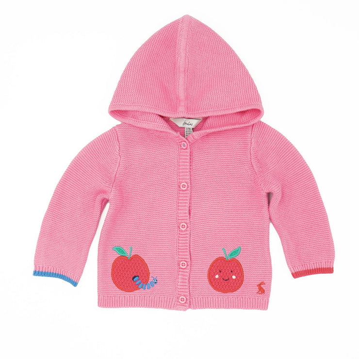 Joules Baby Girl Charmford Hooded Cardigan Apple Pink - Quality Brands Outlet