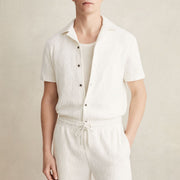 Ackling Cuban Shirts Short Sleeve Cream - Quality Brands Outlet