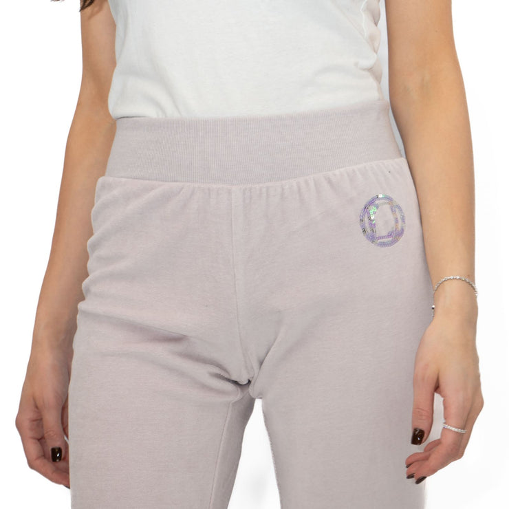 Lipsy Lilac Sequin Velour Joggers