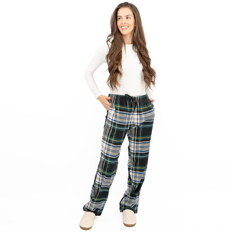 Old Navy Womens Green White Plaid Tartan PJ Stytle Bottoms - Quality Brands Outlet