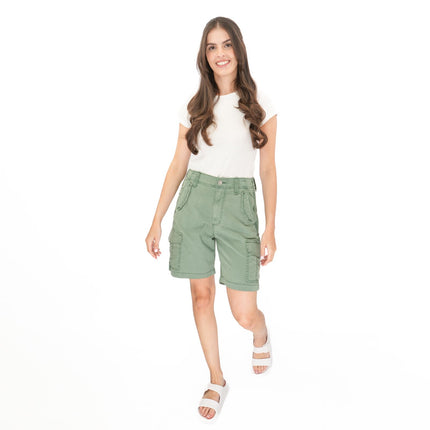 M&S Cargo Shorts Classic Cotton Lyocell Green Easy Wear - Quality Brands Outlet