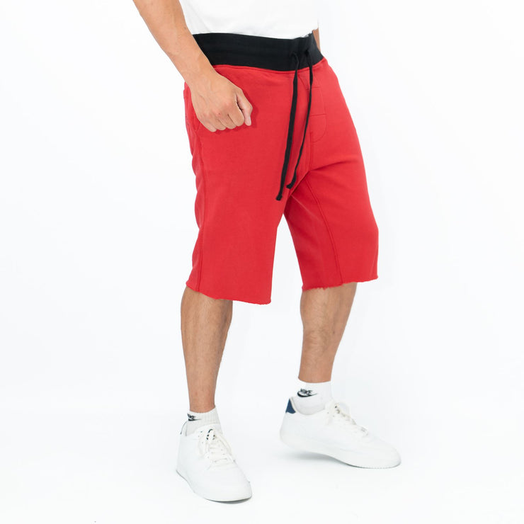 True Religion Mens Shorts Red Black Waist