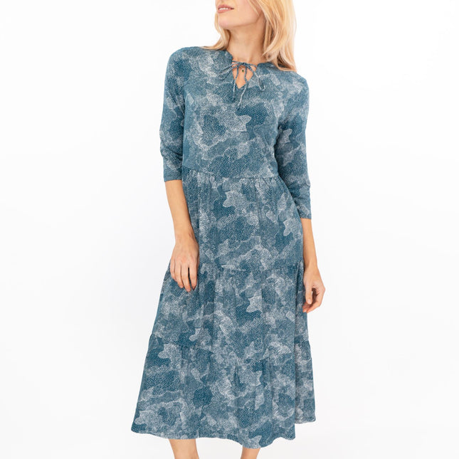 Seasalt Teal Green Sky View Midi Dress-Quality Brands Outlet-
