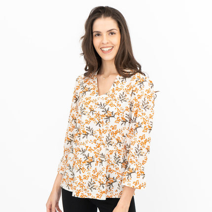 Seasalt Womens Fountain Peplum Top Mimosa Chalk-Quality Brands Outlet-