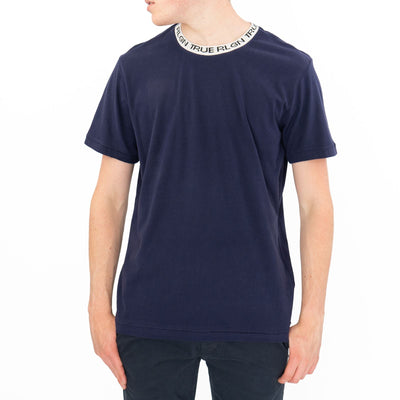 True Religion Mens Navy T-shirt Neck Logo - Quality Brands Outlet