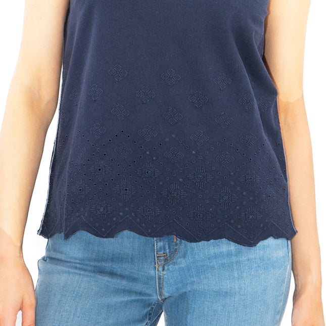 White Stuff Silvia Cut Out Top Navy-Quality Brands Outlet-