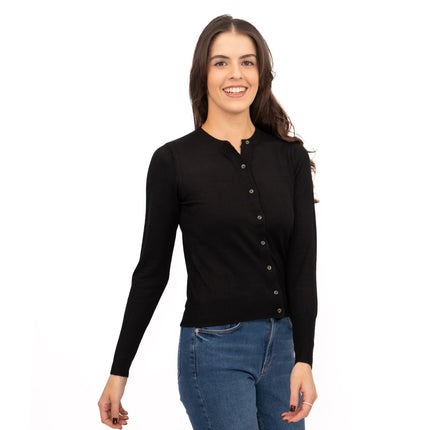 M&S Cardigan Classic Button Up Black