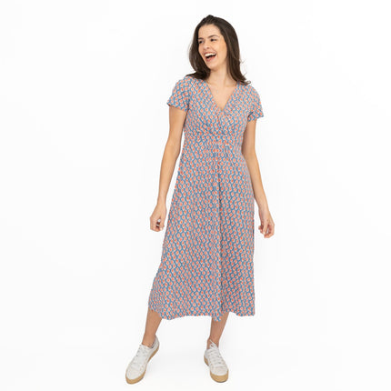 Seasalt Chapelle Dress Blue Seaweed Stamp Tid-Quality Brands Outlet-