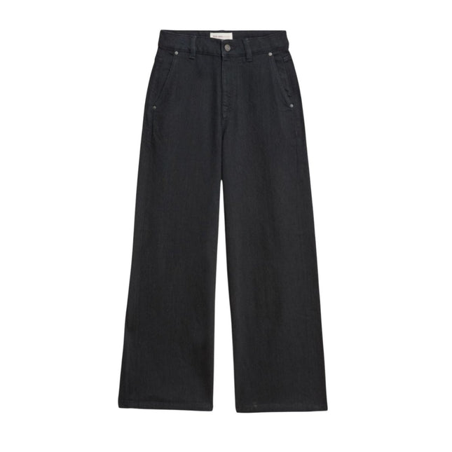 M&S Per Una Wide Leg Jeans Charcoal Stretch - Quality Brands Outlet