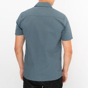 Carhartt WIP Men Master Blue Short Sleeve Button-Up Shirts
