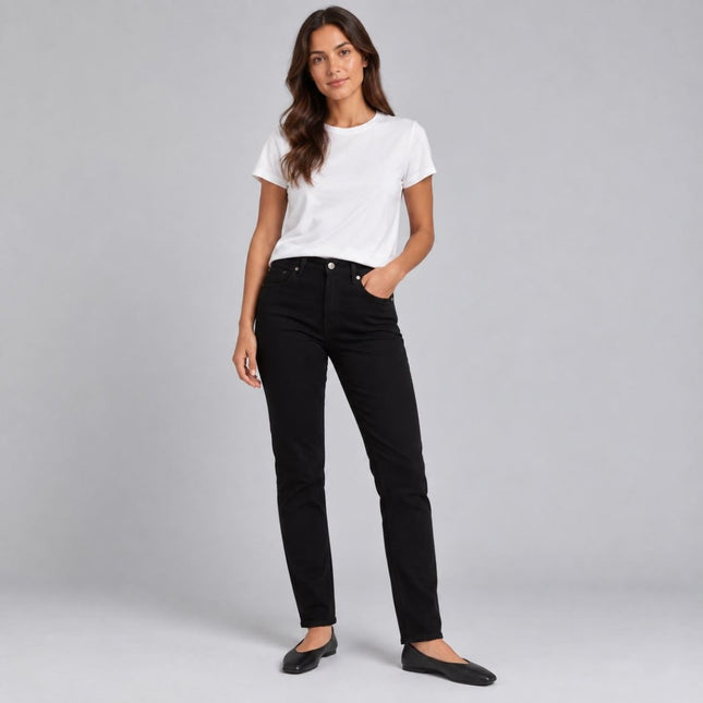 Womens Jeans Lily Slim Fit Stretch Jeans – Black-Quality Brands Outlet-
