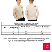 The North Face Mens Simple Dome Crew Beige Sweatshirt