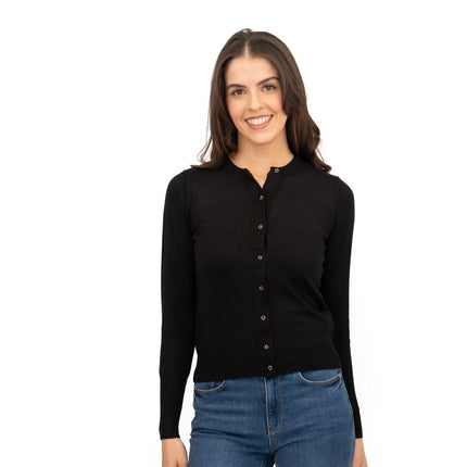 M&S Cardigan Classic Button Up Black