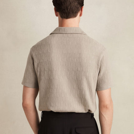 Ackling Cuban Shirts Mocha Short Sleeve-Quality Brands Outlet-