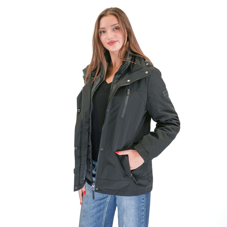 3-in-1 Waterproof Ski Jacket Black with Detachable Insert