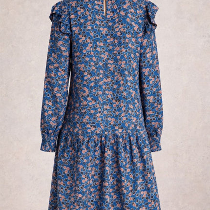 White Stuff Blue Sylview Tiered Swing Dress-Quality Brands Outlet-