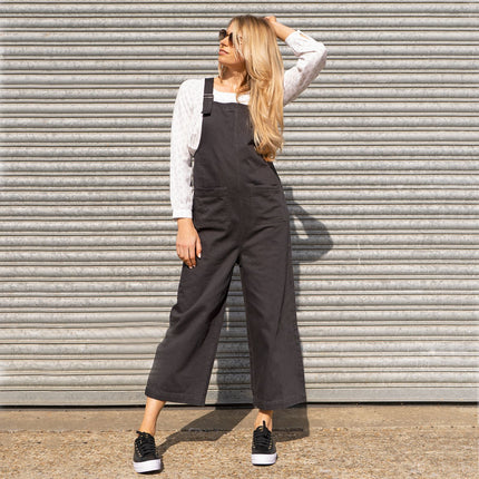 Next Wide Leg Easy Wear Twill Dungarees Relaxed Fit Comfortable Wear