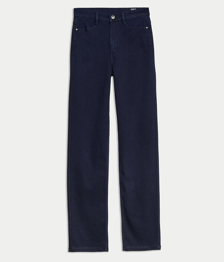 M&S Per Una Roma High Waisted Straight Leg Jeans Indigo