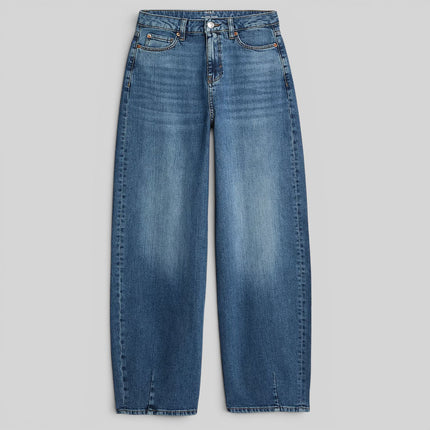 M&S Collection Relaxed Mid Rise Barrel Jeans