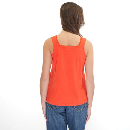Weird Fish Red Chelle Square Neck Jersey Vest Top - Quality Brands Outlet