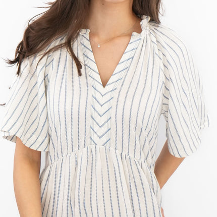 White Stuff Sophia Eco Vero Stripe Dress-Quality Brands Outlet-