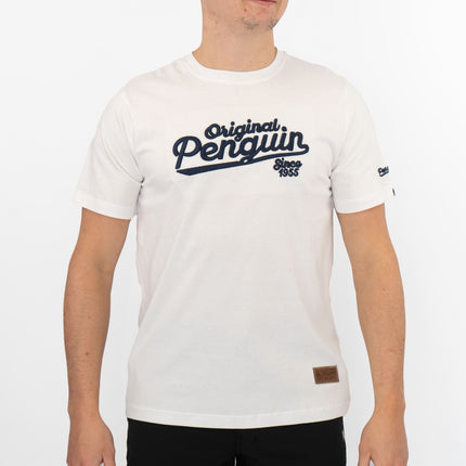 Original Penguin T-shirt Short Sleeve Embroidered White-Quality Brands Outlet-