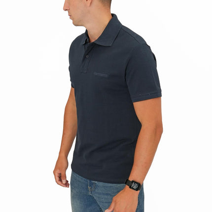 Mens Polos Premium Brand Navy Pique Polo Shirts Short Sleeve-Quality Brands Outlet-