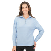 Trespass Half Zip Microfleece Layer Light Blue - Quality Brands Outlet