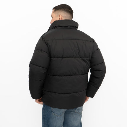 Water Repellent Puffer Jacket Black Winter Coat