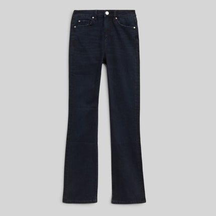 M&S Eva Blue Black Mid Rise Bootcut Stretch Jeans-Quality Brands Outlet-