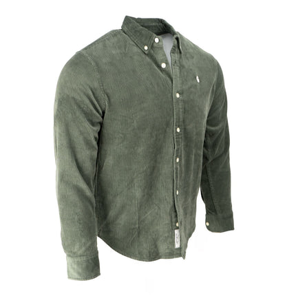 Premium Brand Button-Down Collar Cotton Corduroy Shirt-Quality Brands Outlet-