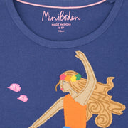 Mini Boden Girls Blue Mermaid T-Shirts Short Sleeve Summer Tops