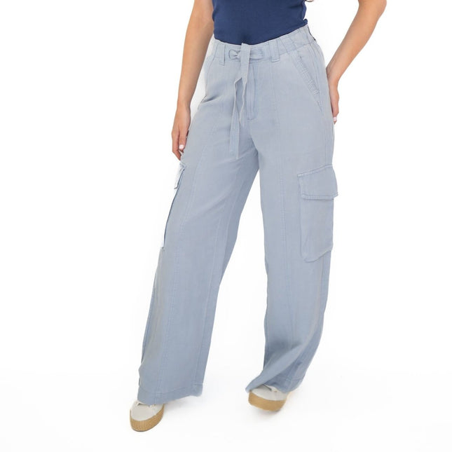 M&S Lyocell Cargo Trousers Blue - Quality Brands Outlet