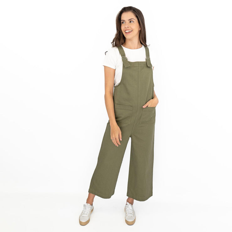 Next Wide Leg Easy Wear Twill Dungarees Relaxed Fit Comfortable Wear