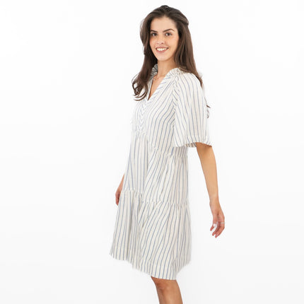 White Stuff Sophia Eco Vero Stripe Dress-Quality Brands Outlet-