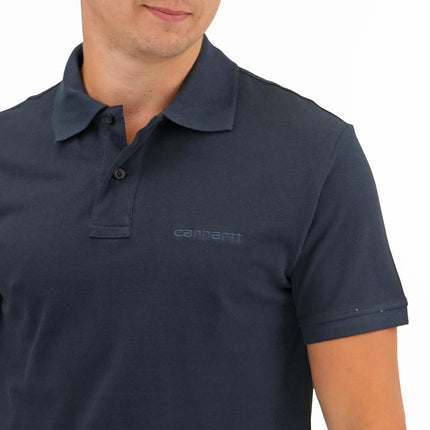 Mens Polos Premium Brand Navy Pique Polo Shirts Short Sleeve-Quality Brands Outlet-