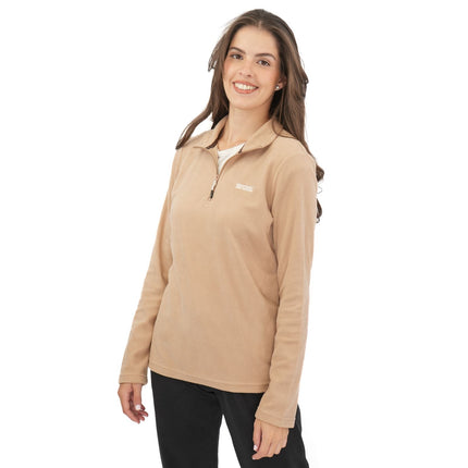 Regatta Tan Beige Sweethart Zip Neck Fleece-Quality Brands Outlet-