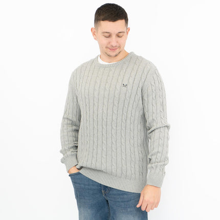 Crew Clothing Mens Oarsmen Midweight Cable Knit Jumper-Quality Brands Outlet-