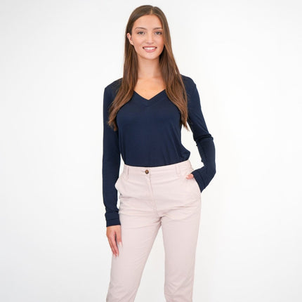 M&S Cotton Rich Tapered Ankle Grazer Chinos Pink-Quality Brands Outlet-