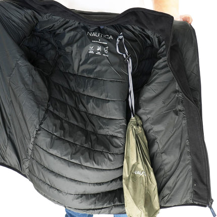 Nautica Performance Double Zip Puffer Jacket Green - Quality Brands Outlet