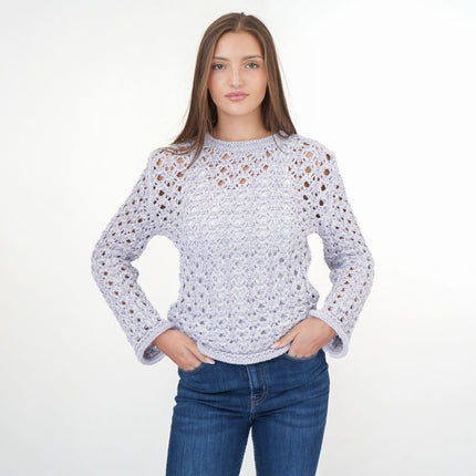 M&S Lilac Crochet Jumper-Quality Brands Outlet-