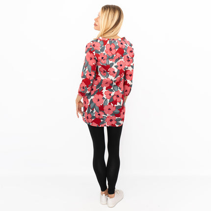 Seasalt Womens Tunic Pink Floral Aventurier in Coastal Chalk Bloom-Quality Brands Outlet-