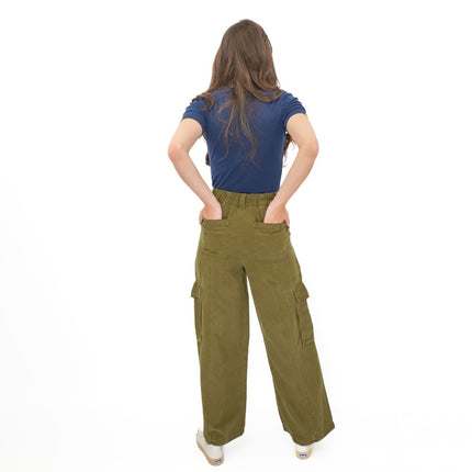 M&S Lyocell Cargo Trousers Khaki-Quality Brands Outlet-