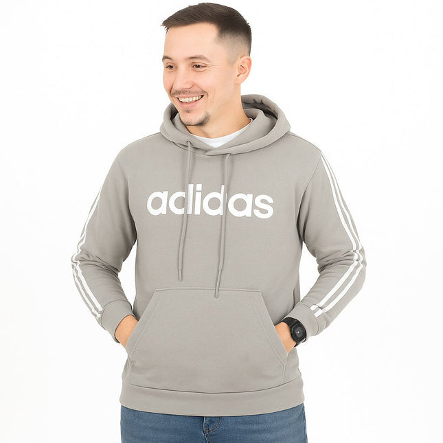 Classic Grey Logo Hoodies Long Sleeve Tops-Quality Brands Outlet-