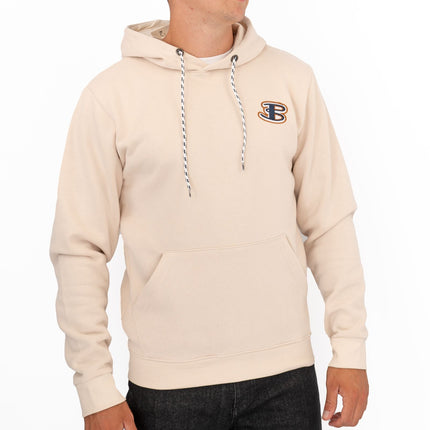 Ben Sherman Mens Logo Hoodie Beige-Quality Brands Outlet-