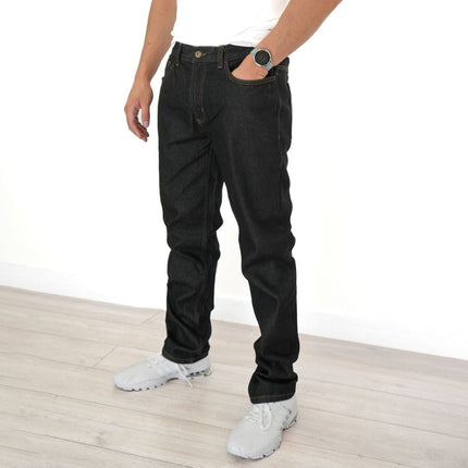 Jeans Regular Fit Straight Leg Black Marl-Quality Brands Outlet-