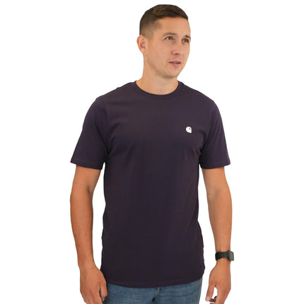 Madison Purple T-shirts Crew Neck Short Sleeve Tops-Quality Brands Outlet-