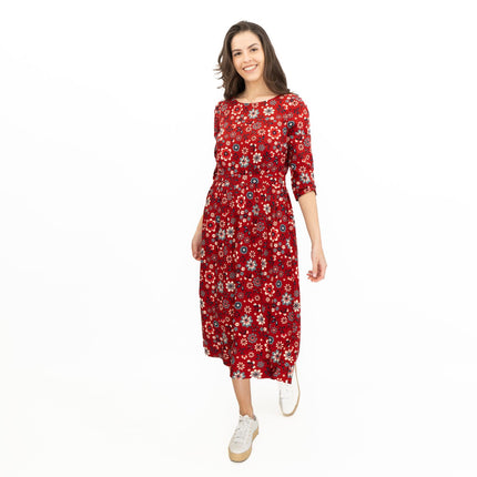 Seasalt Folksy Floral Dahlia Forestry Dress-Quality Brands Outlet-