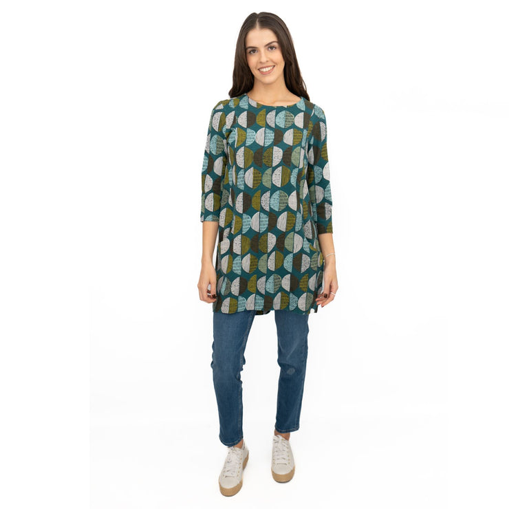 Seasalt Tunic Shore Foraging Longline Top Cotton 3/4 Sleeve - Quality Brands Outlet